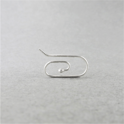 Silver hoops - elongated hoop earrings - forged silver - organic shape –  www.bigluvstudio.com