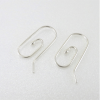 Argentium silver paper clip earrings