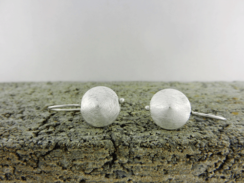 bicone, silver earrings, sleeper earrings, everyday earrings, drop earrings, dangle earrings, geometric earrings, minimalist earrings, Zen earrings, lightweight earrings, argentium ear wires, Christmas gift, Valentine’s gift, Mother’s Day gift, Silver Echoes
