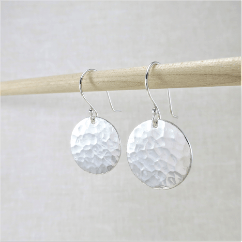 Hammered Sterling Silver Earrings for Everyday Casual Wear, Cute Small Drop Earrings for Teenage Girl, Free Shipping Canada, Bridal Jewelry
