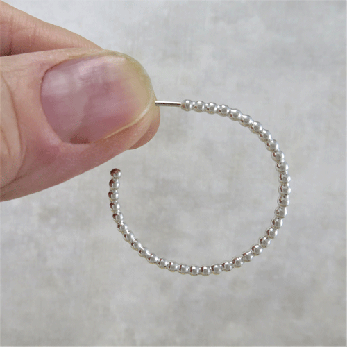 hoop earrings, silver earrings, sterling earrings, stud earrings, post earrings, beaded hoop earrings, beaded stud earrings, beaded post earrings, lightweight earrings, elegant earrings, everyday earrings, modern earrings, minimalist earrings, Zen earrings, gypsy earrings, boho earrings, bohemian earrings, hippy earrings, circle earrings, geometric earrings, artisan earrings, handmade earrings, handcrafted earrings, simple earrings, favorite earrings, Silver Echoes bridesmaid gift, bridesmaid earrings, wedding gift, wedding earrings, wedding jewelry, bridal earrings, bridal jewelry, New Years gift, Valentine’s gift, Valentines gift, Mother’s Day gift, Mothers Day gift, birthday gift, anniversary gift, Christmas gift, Hanukah gift, Kwanza gift, gifts for her, gifts for wife, engagement gift